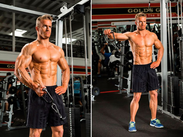 Отведение руки в сторону на блоке