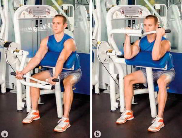 Сгибание рук в тренажере