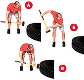 Сендбег, кувалда и автопокрышка: тренируем руки и торс Сендбег, кувалда и автопокрышка: тренируем руки и торс