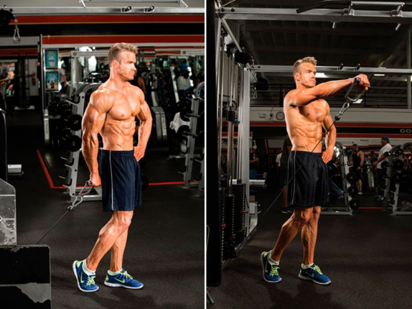 Отведение руки в сторону на блоке