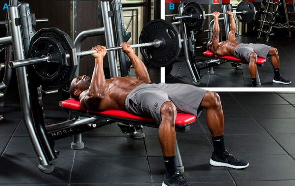 Жим лежа узким хватом
